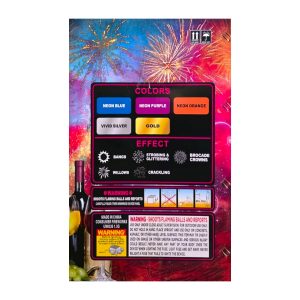 Alternative view of Happy Xmas 2 Inch Big Bangs 25 Shot Cake -Single