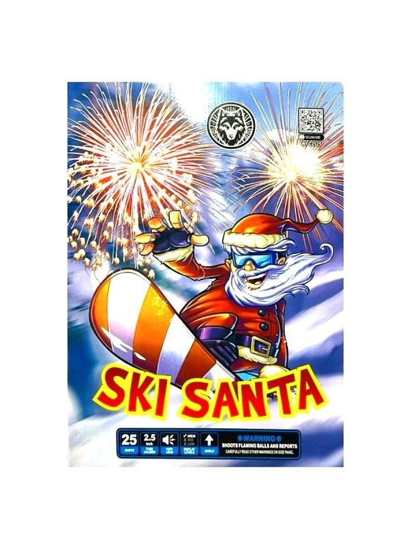 Ski Santa 2.5 Inch Big Bangs 25 Shot Cake -Single