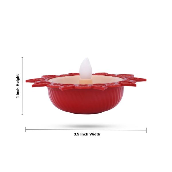 Lotus Water Led Diyas/Lamps with Water Sensor E-Diya-8 Pieces per Box - Image 3