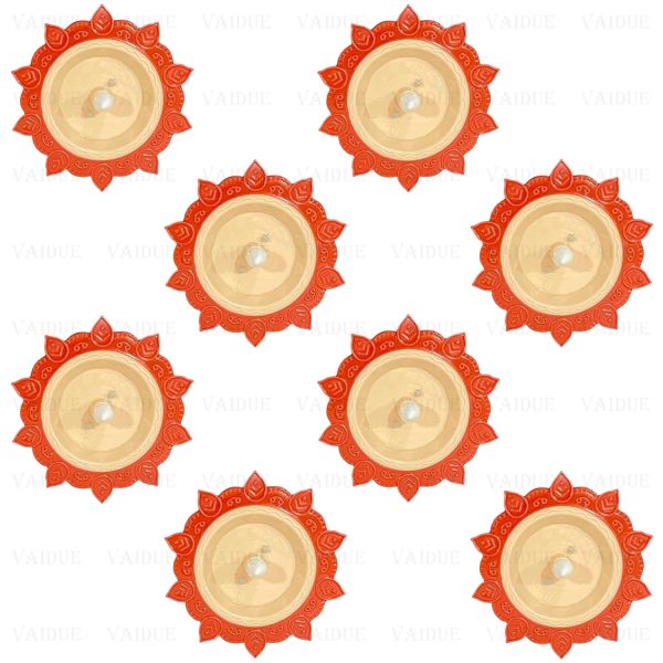 Lotus Water Led Diyas/Lamps with Water Sensor E-Diya-8 Pieces per Box