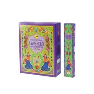 Sree Vani Indian Heritage Collection High Perfume Incense Stick-Lavender ( Pack of 12 Boxes-120 Sticks )