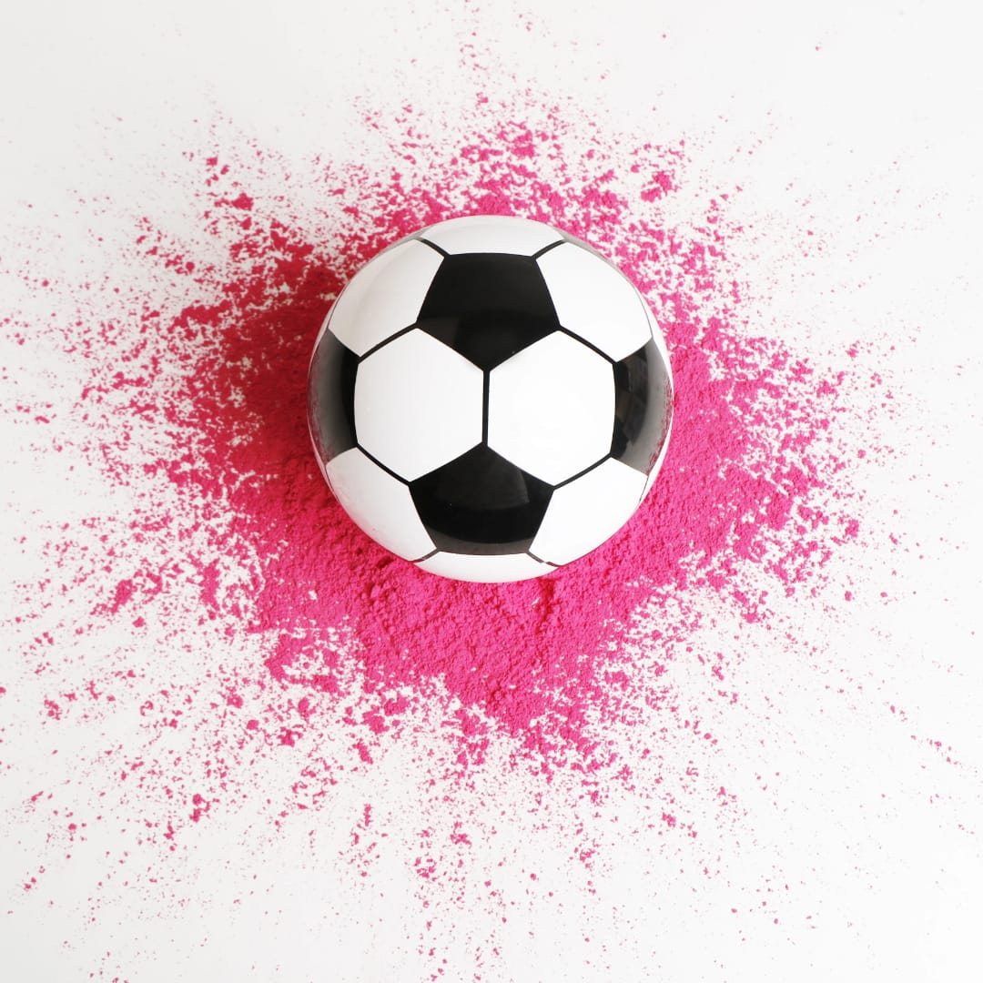 Gender Reveal Soccer Ball with Pink Powder - Image 8