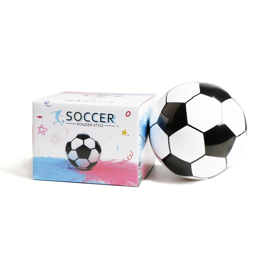 Gender Reveal Soccer Ball with Pink Powder - Image 7