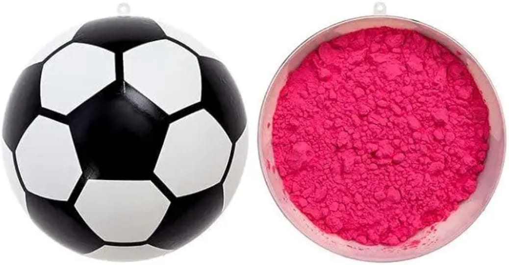Gender Reveal Soccer Ball with Pink Powder - Image 2