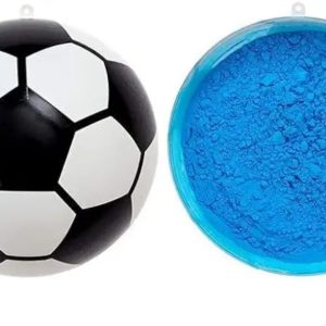 Alternative view of Gender Reveal Soccer Ball with Blue Powder