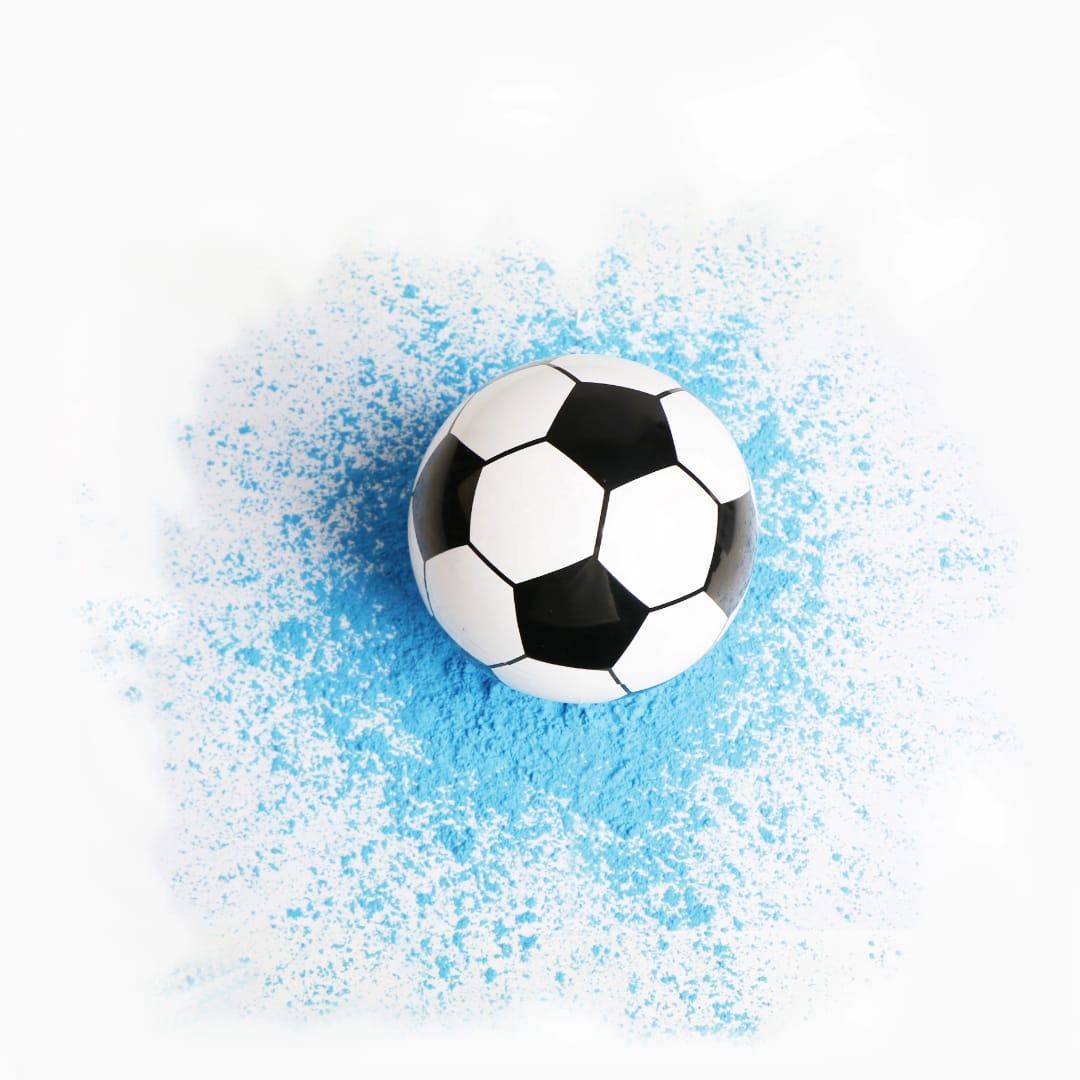Gender Reveal Soccer Ball with Blue Powder - Image 8