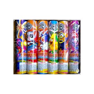 Happy Boom Banana Rain 2 Inch Aerial Single Shot Blast-6 Pack